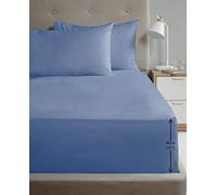 Rapport Luxury Super Soft Percale Plain Pillowcase 2 Pack Pillowcase Pair Blue