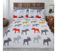 Rapport Home Moose Duvet Set Orche Super King, Orange