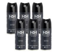 Rapport Notorious Deodorant Body Spray, Citrus and Pepper Every-Day Fragrance for Him, Multi-Pack, 6 x 150ml