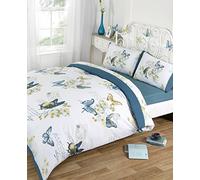 Rapport "Parisienne" Butterflies Bedding Set, Teal, Double, 4-Piece