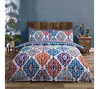 Rapport Reversible Zara Duvet Cover Set, Polycotton, Teal