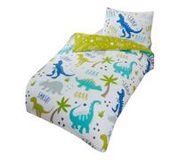 Rapport Roarsome Dinosaur Duvet Cover Set in White | Size: Single Rapport White Single