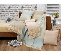 Rapport Rona 100% Cotton Throw Geomectric Tassel Blanket 127X152Cm Blush Pink