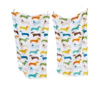 Rapport Sausage Dog Towel in White Rapport White