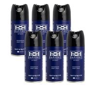 Rapport Sport Deodorant Body Spray, Spicy Citrus and Amber Every-Day Fragrance for Him, Multi-Pack, 6 x 150ml