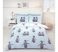 Rapport Starry Penguins Duvet Set, Blue, King
