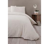 Rapport Teddy Bear Luxurious Super Soft Warm Duvet Quilt Duvet Cover Bed Set, Cream, Double