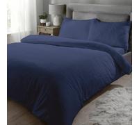 Rapport Home Teddy Duvet Set Double Navy, Blue