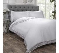 Tia Trellis Tasseled Duvet Cover Set with Pillowcase Rapport Home White Single