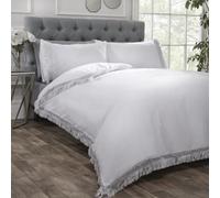 Rapport Home Double Tia Trellis Duvet Set - White, White