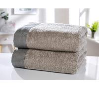 Rapport Home Furnishings Tidal 550gsm Towel Bale - 2 Piece - Natural, Brown