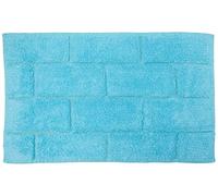 Rapport Tile Bath and Pedestal Mat Set, Cotton, Aqua