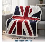 Rapport Union Jack Red White Blue Fleece Throw