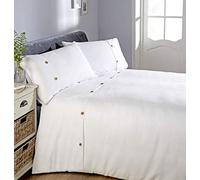 Rapport Waffle Duvet Cover Bed Set, White, King