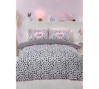Rapport Women's Dalmatian Print Duvet Cover Set in Black | Size: Double Rapport Black Double