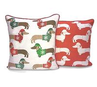 Rapport Xmas Sausage Dog Multi Cushion Cover - 43x43cm