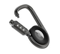 RAPTIC Link & Lock for Apple AirTags, Anti-Theft, Heavy Duty Combination Lock Carabiner, Secure Polycarbonate Housing for Air Tags, 3-Digit Combination Lock, 4” Length Carabiner, Dark Grey, XD51346