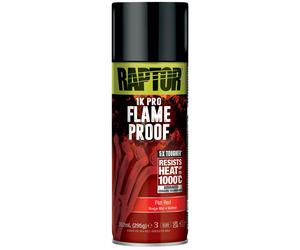 RAPTOR 1K Flameproof Flat Red Spray High Heat Resistant 1000°C RFLFR/AL
