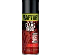1 x U-POL Raptor 1K Pro Flame Proof Flat Red 338ml Resists to 1000°c Heat