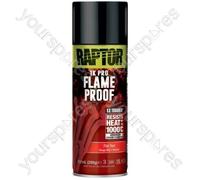 1 x U-POL Raptor 1K Pro Flame Proof Flat Red 338ml Resists to 1000°c Heat