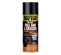 Raptor Roll Bar & Chassis, Roll Bar & Chassis, 1K Paint Spray Can, Heat Resistant up to 120°C, Protection Against Impact, Abrasion, UV Radiation & Corrosion (Satin Black / Black Satin Matt - 366 ml)