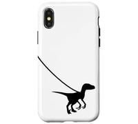 Raptor Velociraptor On A Leash - Dino Funny Cool Graphic Case for iPhone X/XS