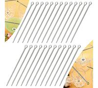 RAPUDA 25 Pcs Metal Candle Wick Holders, 4.7 Inch Wick Centering Tool