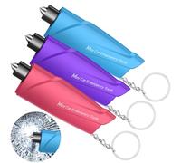 RAPUDA Window Breaker Seatbelt Cutter,3-in-1 Mini Glass Breaker, 3 Pack Car Escape Tool for Land and Underwater,Keychain Car Emergency Tool（Pink/Purple/Sky Blue）