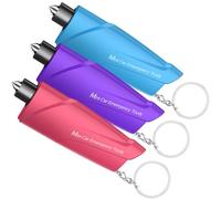 RAPUDA Window Breaker Seatbelt Cutter,3-in-1 Mini Glass Breaker, 3 Pack Car Escape Tool for Land and Underwater,Keychain Car Emergency Tool（Pink/Purple/Sky Blue）