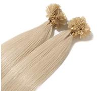 Rapunzels Remy Pre Bonded Nail Tip/U Tips Hair Extensions 1g, 20" (60 Lightest Blonde, 100 Bonds)