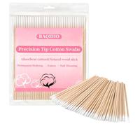 RAQEHO 200PCS Pointed Cotton Swabs - 4in Disposable Precision Tip Cotton Buds Thin Micro Swab Cotton Sticks Applicators for Eyelash Extensions, Makeup, Tattoo Permanent, Cleaning,Microblading Supplies