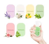 RAQEHO 300 Paper Soap Sheets for Travel - 6packs Travel Size Foaming Hand Soap Sheets Refills with 1 Portable Box for Hand Washing Disposable Scented Mini Flakes Traveling Camping Hiking Essentials