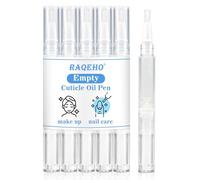 RAQEHO Cuticle Oil Pen Empty - Transparent Nail Oil Pen with Brush Tip Disposable Twist Applicators Cosmetic Containers for Nail Oil Eyelash Growth Liquid Cosmetic Lip Gloss (5 Pack 3ml)