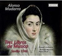 Raquel Andueza, Private Musicke, Pierre Pitzl - Alonso Mudarra - Tres libros de de musica en cifra para vihuela 1546