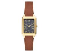 Raquel Three-Hand Date Medium Brown Leather Ladies Watch
