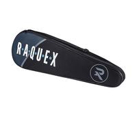 Raquex Bag 3 Racket Badminton Bag - Badminton Racket Cover or Squash Racquet Cover, Adjustable Shoulder Strap - Sports Racket Bag for Men & Women (Black)