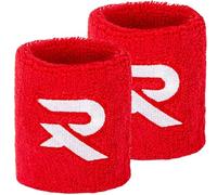 Raquex Cotton Wristbands - Soft cotton stretchy material. 8cm or 13cm widths. Sports sweat bands for men and women. 7 colour options. (Red, 10 x Wristbands)