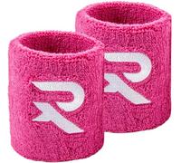 Raquex Cotton Wristbands - Soft cotton stretchy material. 8cm or 13cm widths. Sports sweat bands for men and women. 7 colour options. (Pink, 6 x Wristbands)