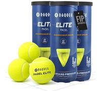 Raquex Elite Padel Balls - 3, 6, 9 or 120 Balls - Two Pressure/Speed Options - For All Court Surfaces - FIP Approved (Elite, 3 Tubes)