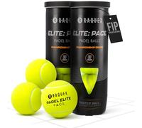 Raquex Elite Padel Balls - 3, 6, 9 or 120 Balls - Two Pressure/Speed Options - For All Court Surfaces - FIP Specification (Elite Pace, 2 Tubes)