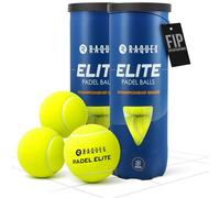 Raquex Elite Padel Balls - 3, 6, 9 or 120 Balls - Two Pressure/Speed Options - For All Court Surfaces - FIP Specification (Elite, 2 Tubes)
