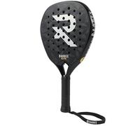 Raquex Elite Padel Racket - Advanced Racquet - 18K Carbon Frame, Reactive ImpactCore Black Medium Foam, Diamond Shape, Twin-Tube System for Durability + Wrist Strap - Elite