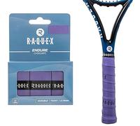 Raquex Endure Racket Overgrip Tape - 3 Pack Racquet Overgrip Tape, Durable, Dry Feel, 0.75mm Thickness - Anti Slip Over Grip for Tennis Racket, Badminton, Squash, Padel (Deep Purple)