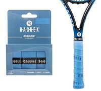 Raquex Endure Racket Overgrip Tape - 3 Pack Racquet Overgrip Tape, Durable, Dry Feel, 0.75mm Thickness - Anti Slip Over Grip for Tennis Racket, Badminton, Squash, Padel (Royal Blue)