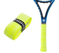 Raquex Enhance Replacement Racket Grip: Tennis Grip, Badminton, Squash Grip Tape, Padel, Pickleball. 14 Colours. Premium, Self-Adhesive Tennis Racquet Grip with Finishing Tape (Yellow, 2 Grips)