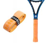 Raquex Enhance Replacement Racket Grip: Tennis Grip, Badminton, Squash Grip Tape, Padel, Pickleball. 14 Colours. Premium, Self-Adhesive Tennis Racquet Grip with Finishing Tape (Orange, 10 Grips)