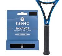 Raquex Enhance Tennis Racket Grip Tape - Tennis, Badminton, Squash Replacement Grip. Comfy, Soft, Durable. Premium self-adhesive tennis racquet grip. Finishing tape included (Black)