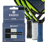 Raquex Evade Padel Racket Overgrip - 10 Colours - 3 Pack Padel Ball or Pickleball Racquet Tape, 0.65mm Thickness - Absorbent, Slightly Tacky Anti Slip Over Grip
