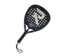 Raquex Excel Padel Racket - Intermediate Racquet - 12K Carbon Frame, Reactive ImpactCore EVA 15 Foam, Tear Drop Shape, Twin Tube System for Durability - with Wrist Strap (Black)