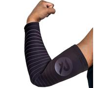 Raquex Sport Arm Compression Sleeves (2 Pack) - 5 Colours - Anti Slip Sleeves for Lower & Upper Arms & Elbow Support (Black, Small)